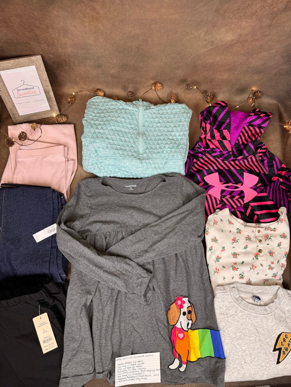 Girls 10/12 Fall Winter Clothing Bundle Under Armour Old Navy Lands End NWT #990